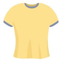 vecteur de dessin animé icône tshirt jaune. conception sportive