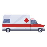 vecteur de dessin animé d'icône d'ambulance de lit. véhicule d'urgence
