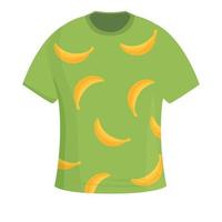 vecteur de dessin animé d'icône de t-shirt imprimé banane. conception décontractée