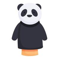 vecteur de dessin animé d'icône de poupée panda. scène de spectacle