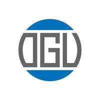 création de logo de lettre ogu sur fond blanc. concept de logo de cercle d'initiales créatives ogu. conception de lettre ogu. vecteur