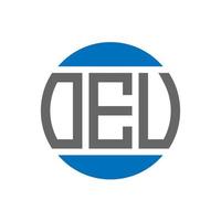 création de logo de lettre oev sur fond blanc. concept de logo de cercle d'initiales créatives oev. conception de lettre oev. vecteur