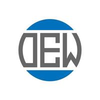 création de logo de lettre oew sur fond blanc. oew concept de logo de cercle d'initiales créatives. ow conception de lettre. vecteur