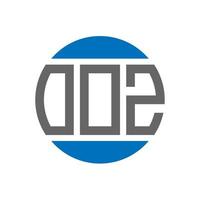 création de logo de lettre ooz sur fond blanc. concept de logo de cercle d'initiales créatives ooz. conception de lettre ooz. vecteur