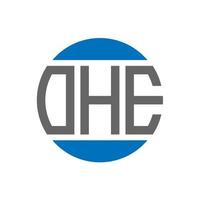 création de logo de lettre ohe sur fond blanc. ohe concept de logo de cercle d'initiales créatives. conception de lettre ohe. vecteur