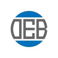 création de logo de lettre oeb sur fond blanc. concept de logo de cercle d'initiales créatives oeb. conception de lettre oeb. vecteur