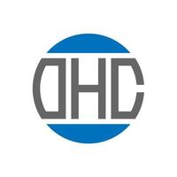 création de logo de lettre ohc sur fond blanc. concept de logo de cercle d'initiales créatives ohc. conception de lettre ohc. vecteur