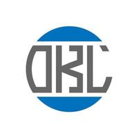 création de logo de lettre okl sur fond blanc. concept de logo de cercle d'initiales créatives okl. conception de lettre okl. vecteur