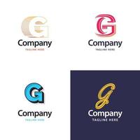 lettre g grand logo pack design création de logos modernes créatifs pour votre entreprise vecteur