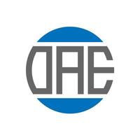 création de logo de lettre oae sur fond blanc. concept de logo de cercle d'initiales créatives oae. conception de lettre oae. vecteur