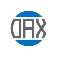 création de logo de lettre oax sur fond blanc. concept de logo de cercle d'initiales créatives oax. conception de lettre oax. vecteur