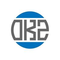 création de logo de lettre okz sur fond blanc. concept de logo de cercle d'initiales créatives okz. conception de lettre okz. vecteur