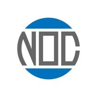 création de logo de lettre noc sur fond blanc. concept de logo de cercle d'initiales créatives noc. conception de lettre de noc. vecteur