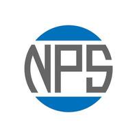création de logo de lettre nps sur fond blanc. concept de logo de cercle d'initiales créatives nps. conception de lettre nps. vecteur