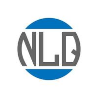 création de logo de lettre nlq sur fond blanc. concept de logo de cercle d'initiales créatives nlq. conception de lettre nlq. vecteur