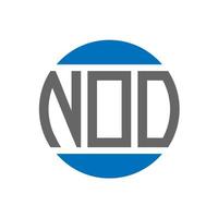 création de logo de lettre noo sur fond blanc. concept de logo de cercle d'initiales créatives noo. conception de lettre noo. vecteur