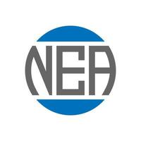 création de logo de lettre nea sur fond blanc. concept de logo de cercle d'initiales créatives nea. conception de lettre nea. vecteur