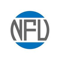 création de logo de lettre nfu sur fond blanc. concept de logo de cercle d'initiales créatives nfu. conception de lettre nfu. vecteur
