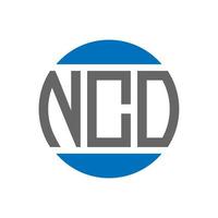 création de logo de lettre nco sur fond blanc. concept de logo de cercle d'initiales créatives nco. conception de lettre nco. vecteur