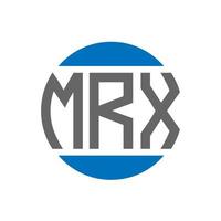 création de logo de lettre mrx sur fond blanc. concept de logo de cercle d'initiales créatives mrx. conception de lettre mrx. vecteur