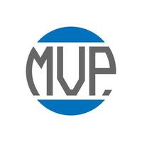 création de logo de lettre mvp sur fond blanc. concept de logo de cercle d'initiales créatives mvp. conception de lettre mvp. vecteur