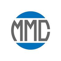 création de logo de lettre mmc sur fond blanc. concept de logo de cercle d'initiales créatives mmc. conception de lettre mmc. vecteur