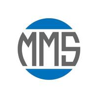 création de logo de lettre mms sur fond blanc. concept de logo de cercle d'initiales créatives mms. conception de lettre mms. vecteur