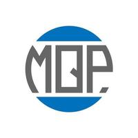 création de logo de lettre mqp sur fond blanc. concept de logo de cercle d'initiales créatives mqp. conception de lettre mqp. vecteur