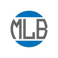 création de logo de lettre mlb sur fond blanc. concept de logo de cercle d'initiales créatives mlb. conception de lettre mlb. vecteur