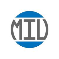 création de logo de lettre miu sur fond blanc. concept de logo de cercle d'initiales créatives miu. conception de lettre miu. vecteur