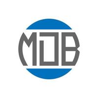 création de logo de lettre mdb sur fond blanc. concept de logo de cercle d'initiales créatives mdb. conception de lettre mdb. vecteur