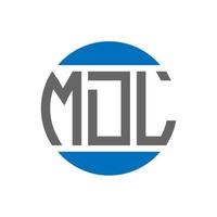 création de logo de lettre mdl sur fond blanc. concept de logo de cercle d'initiales créatives mdl. conception de lettre mdl. vecteur