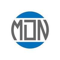 création de logo de lettre mdn sur fond blanc. concept de logo de cercle d'initiales créatives mdn. conception de lettre mdn. vecteur