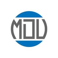création de logo de lettre mdv sur fond blanc. concept de logo de cercle d'initiales créatives mdv. conception de lettre mdv. vecteur