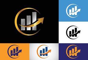 modèle de vecteur de conception de logo finance et comptabilité de variation de couleur moderne