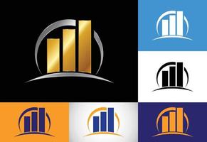 modèle de vecteur de conception de logo finance et comptabilité de variation de couleur moderne