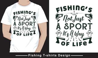 modèle de conception de t-shirt de vecteur de typhographie de devis de pêche vecteur gratuit