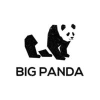 modèle de conceptions de logo grand panda. idéal pour la conception de logo sur votre site Web, sur des t-shirts, des cartes de visite, des médias sociaux, des étiquettes vecteur