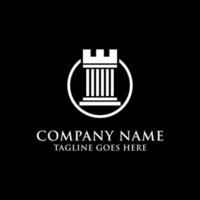 l'idée de conception de logo d'avocat du pilier du roi, peut être utilisée pour votre marque commerciale d'avocat de marque vecteur