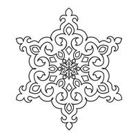 motif circulaire. ornement ethnique islamique pour poterie, carreaux, textiles, tatouages vecteur