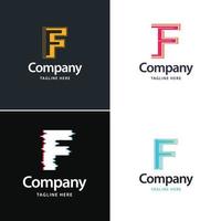 lettre f grand logo pack design création de logos modernes créatifs pour votre entreprise vecteur