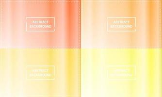 quatre ensembles de dégradé jaune, orange et blanc. abstrait de brillance verticale. style simple, moderne et coloré. utiliser pour la page d'accueil, la toile de fond, le fond d'écran, la carte, la couverture, l'affiche, la bannière ou l'espace de copie vecteur