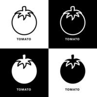 logo d'icône de tomate. vecteur d'illustration de symbole biologique de légumes