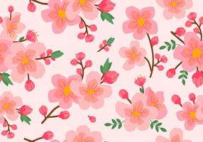 Beauté Pink Plum Blossom Seamless Pattern vecteur