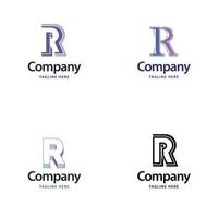 lettre r grand logo pack design création de logos modernes créatifs pour votre entreprise vecteur