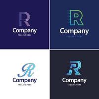 lettre r grand logo pack design création de logos modernes créatifs pour votre entreprise vecteur