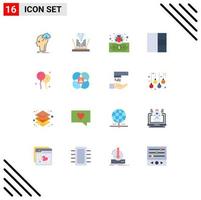 pictogramme ensemble de 16 couleurs plates simples de caractère pâques diamant bloon grille modifiable pack d'éléments de conception de vecteur créatif