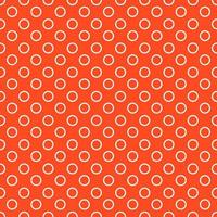 tissu de fond orange avec un motif sans couture de cercles blancs vecteur