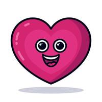 emoji coeur heureux vecteur