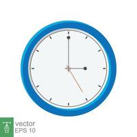 icône plate d'horloge analogique. symbole de gestion du temps, chronomètre avec flèche heure, minute et seconde. illustration vectorielle simple isolée sur fond blanc. ep 10. vecteur